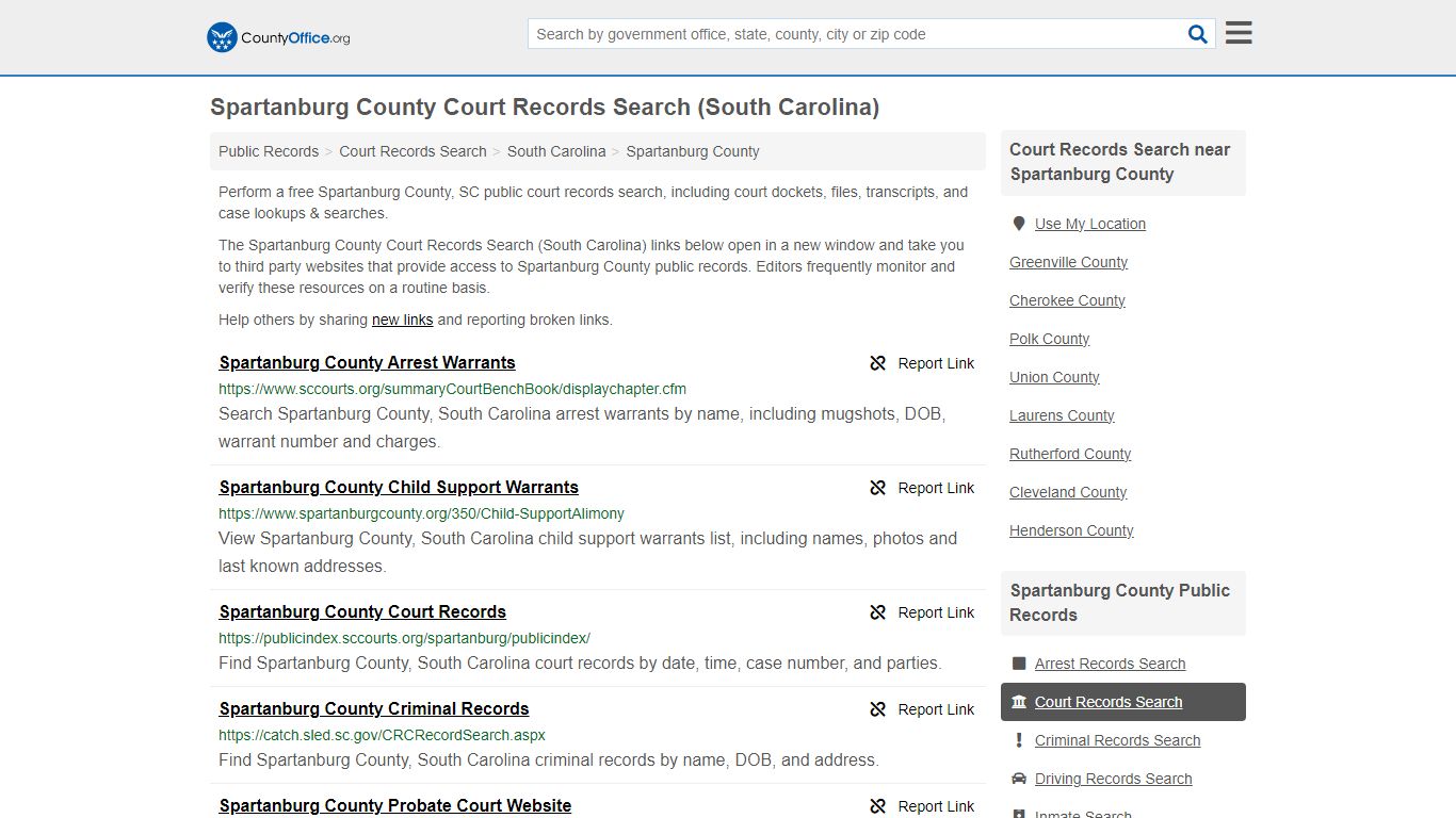 Court Records Search - Spartanburg County, SC (Adoptions, Criminal ...