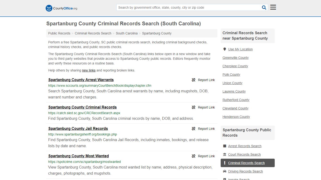 Spartanburg County Criminal Records Search (South Carolina) - County Office